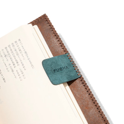 ブックカバー (文庫本サイズ) [ブルー] / Book Cover [BLUE]　手帳カバー　レザー 8枚目の画像