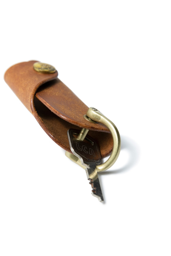 Button Hook Key Case L [Camel] / ButtonHookKeyCase L CAMEL雜貨禮品皮革 第2張的照片