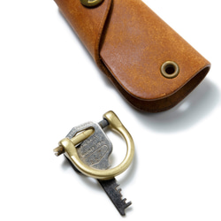 Button Hook Key Case L [Camel] / ButtonHookKeyCase L CAMEL雜貨禮品皮革 第8張的照片
