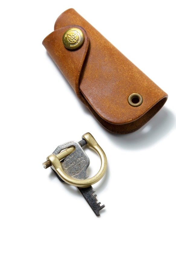 Button Hook Key Case L [Camel] / ButtonHookKeyCase L CAMEL雜貨禮品皮革 第8張的照片