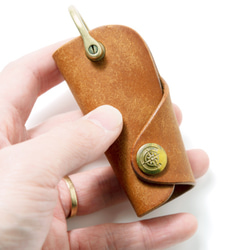 Button Hook Key Case L [Camel] / ButtonHookKeyCase L CAMEL雜貨禮品皮革 第1張的照片