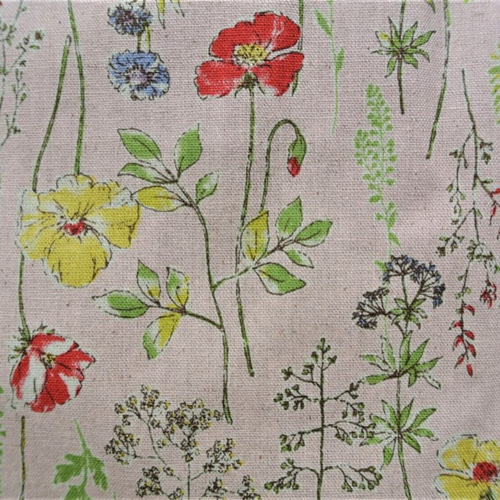 40×30ハーフリネンのレッスンバッグ おしゃれ 可愛い♡ 小花