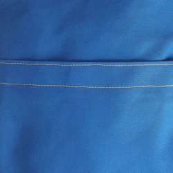８号帆布のカジュアルサコッシュ　ペットボトルもすっぽり　軽い　ポケット便利　かっこいい　セルリアンブルー 8枚目の画像