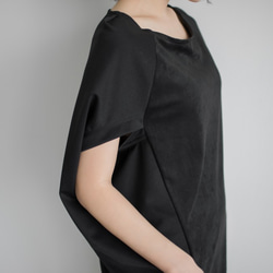 L0004_繭型麂皮洋裝（黑） 第8張的照片