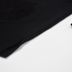 M0005_麂皮絨拼接袖上衣（黑） 第9張的照片