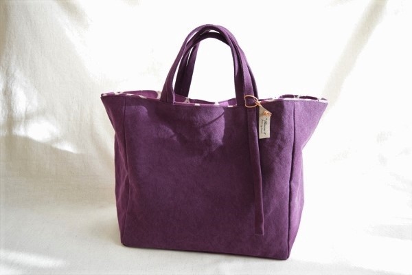 綺麗な 大人のラグトート* グレープ