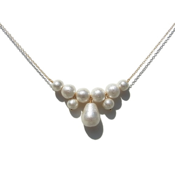 ◆SALE◆ Cotton Pearl Necklace -C- 1枚目の画像