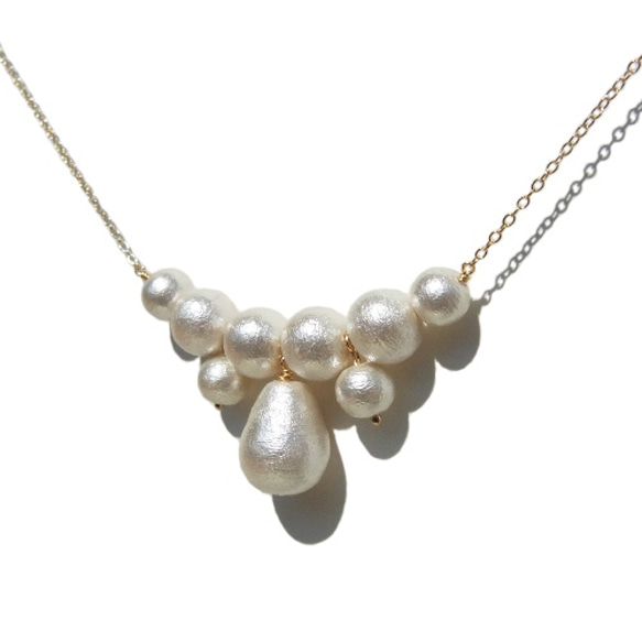 ◆SALE◆ Cotton Pearl Necklace -C- 2枚目の画像