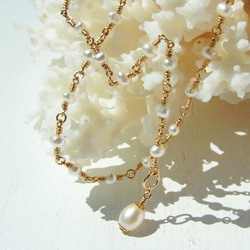 【40%OFF】Tiny Pearl Necklace 1枚目の画像