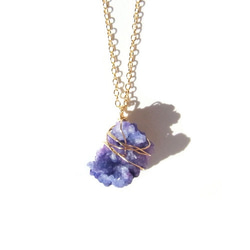 【60%OFF】Drusy Chip Necklace -Purple / B- 1枚目の画像