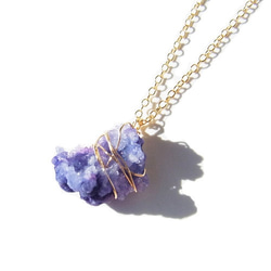 【60%OFF】Drusy Chip Necklace -Purple / B- 2枚目の画像