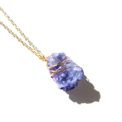 【60%OFF】Drusy Chip Necklace -Purple / B- 3枚目の画像