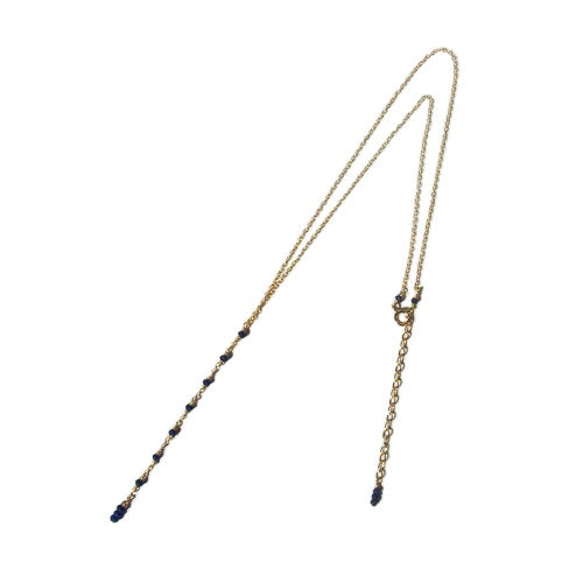 【50%OFF】Tiny Lapis lazuli Necklace -Long- 3枚目の画像