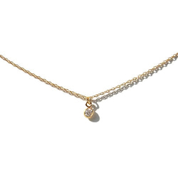 【60%OFF】Skinny Necklace -Putit zirconia- 1枚目の画像