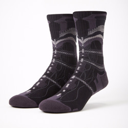 nozzle quiz  Functional structure socks／ NIAR／stone/ Black 2枚目の画像