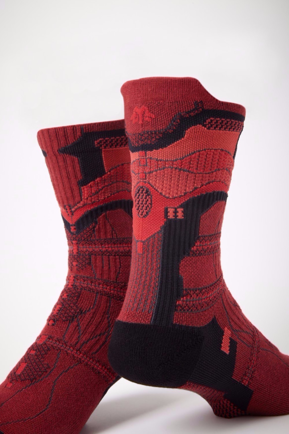 nozzle quiz  Functional structure socks／NIAR／Chili Black 3枚目の画像