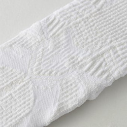 瓷白 DIZY ／ Porcelain White 刻印結構襪 第5張的照片