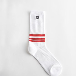 Red Stripe／Basic socks 2枚目の画像