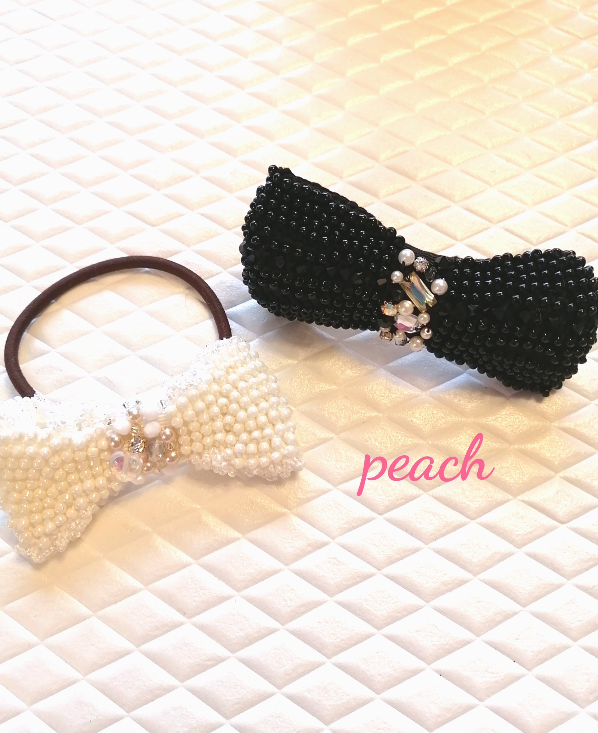 親子でコーディネート リボンバレッタ&ヘアゴムセット