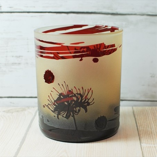 彼岸花のグラス（赤とアンバー） グラス いろした工房 通販 4723586