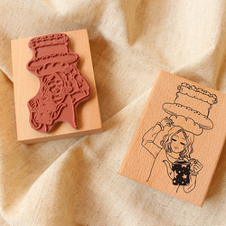 メモのための特別なゴム印を持つパンの女の子 8枚目の画像