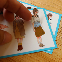 日常女孩卡片組合 / 10入小卡+1入貼紙 (2套) 第6張的照片