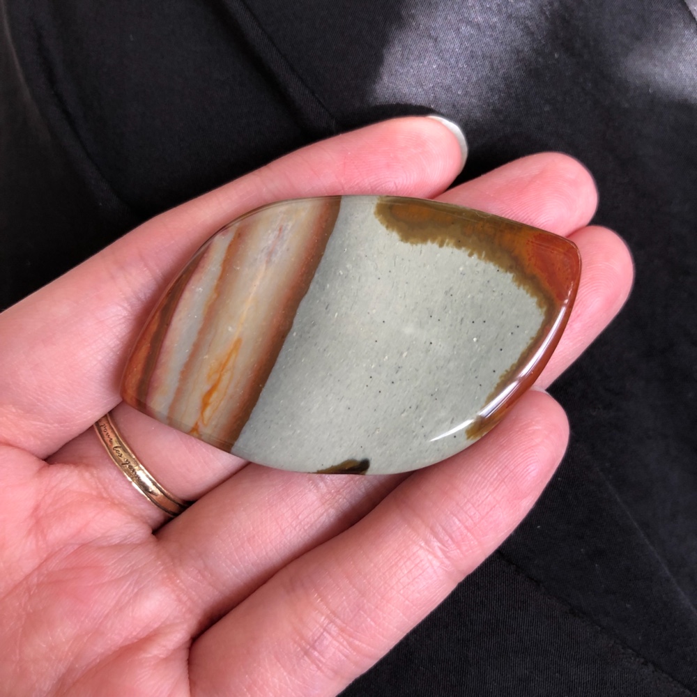 【1点もの・  A】まるで風景画！ 大粒 インペリアルジャスパー ルース