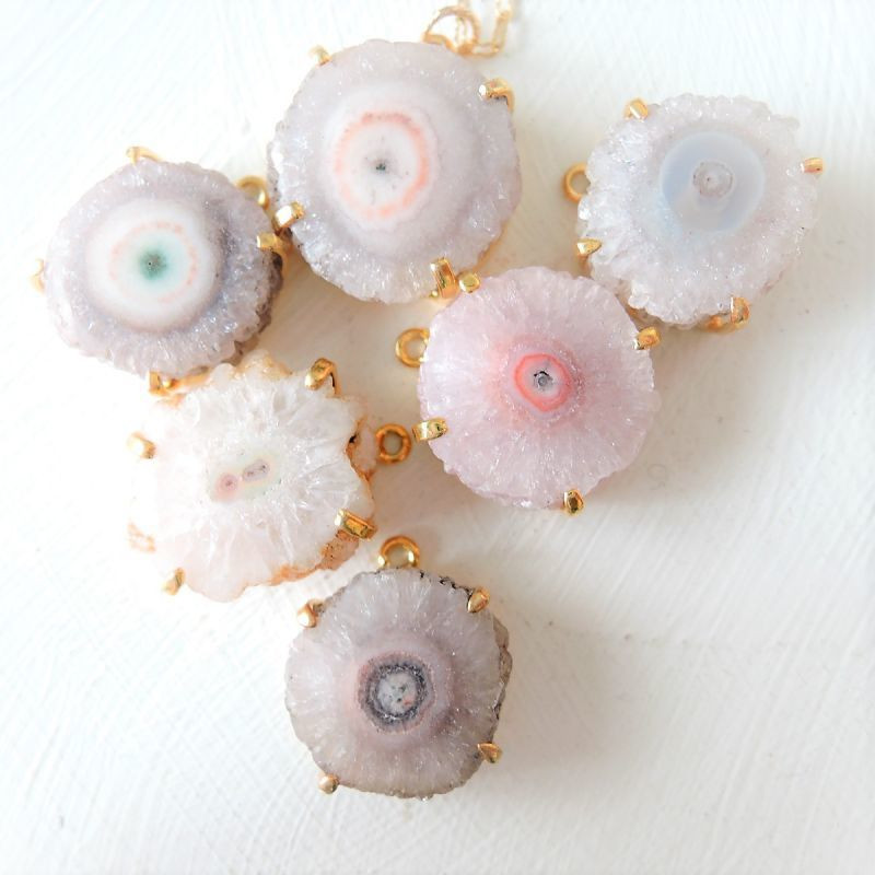 【各2点もの・SEELCT・A~F】桜風　ピンク　ソーラークォーツ　約50cm　14kgfチェーンネックレス