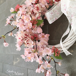 お花見リース 桜の舞 3枚目の画像