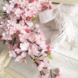 お花見リース 桜の舞 4枚目の画像