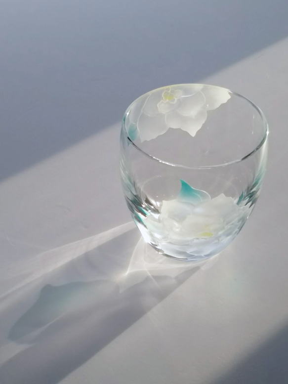 冷酒グラス/くちなしの花 2枚目の画像