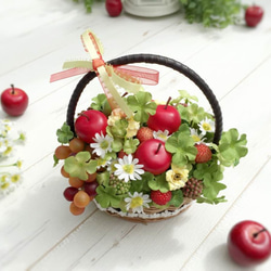 赤ずきんのクローバーバスケット アートフラワー 工房 月 通販 1387538