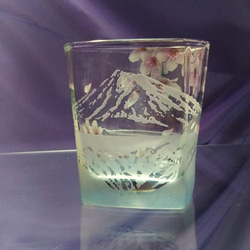 富士山と桜のロックグラス【リニューアル】 4枚目の画像