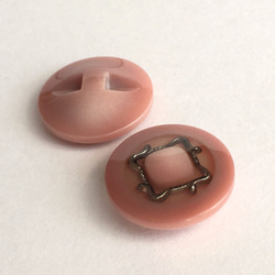 アンティークデザインボタン20mm＊ピンク2個セット 2枚目の画像