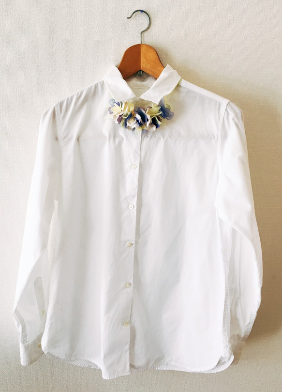 襟飾り‐Flower Tie‐Flower Choker‐no.3yellow×blue 3枚目の画像