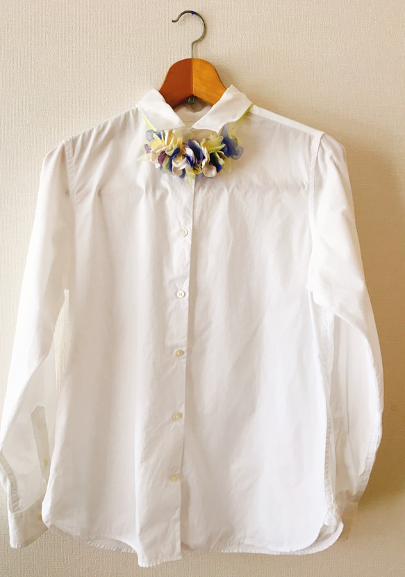 襟飾り‐Flower Tie‐Flower Choker‐no.3yellow×blue 4枚目の画像