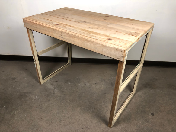 實木桌書桌餐桌拚接懷舊復古道具 深58寬99.7 高78.8cm 第4張的照片