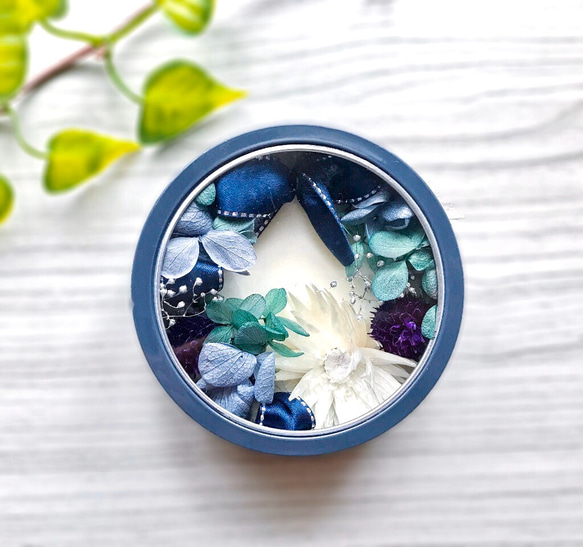 【aroma wax wreath】ネイビーブルー 3枚目の画像
