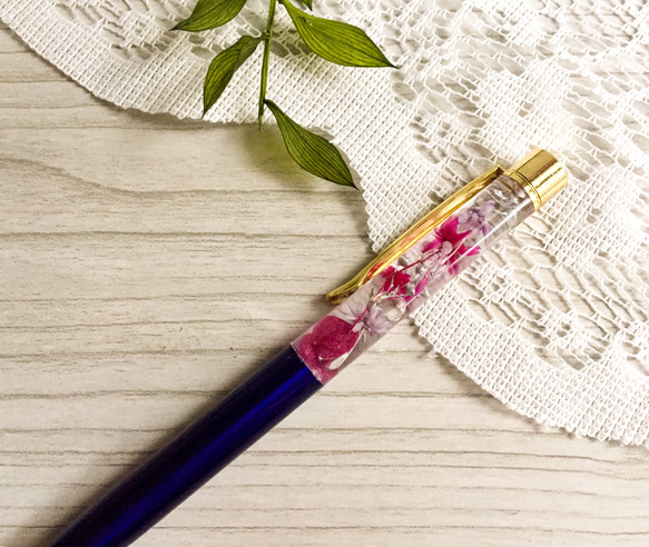 【pen】ハーバリウムボールペン〜パープル〜 1枚目の画像