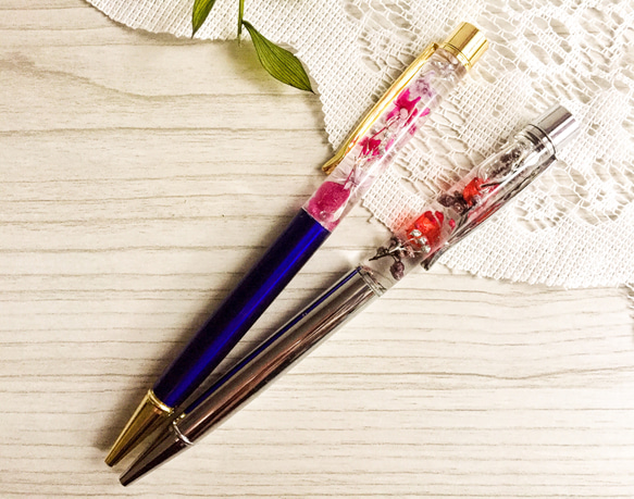 【pen】ハーバリウムボールペン〜パープル〜 2枚目の画像