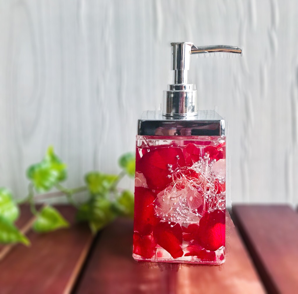 【レッドローズ】ハーバリウムディスペンサー