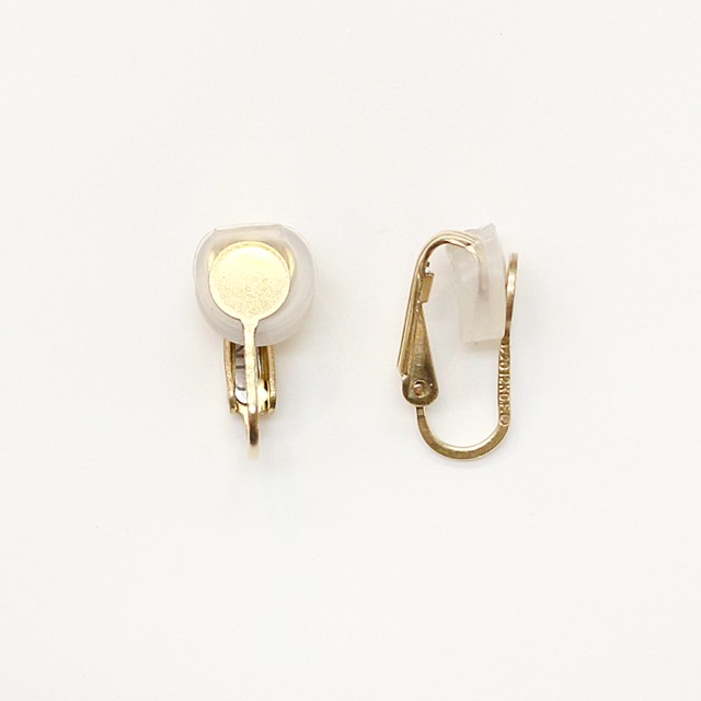 12KGF製イヤリング  バネ式 皿付 シリコンカバー付 1ペア ゴールドフィルド　01U0056GFE