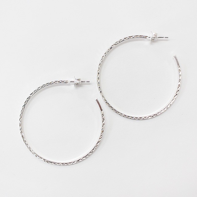 SV925製 フープピアス  スターリングシルバー 銀 1ペア 0020225SVE  北欧産業㈱