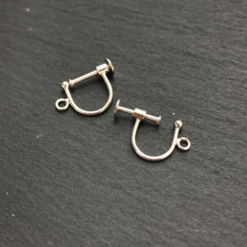 SV925 イヤリングパーツ ネジ式カン付 1ペア 0010906SVE 金具