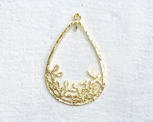 ドロップリーフチャーム カン付 ゴールドカラー 1ヶ GPP-950 チャーム