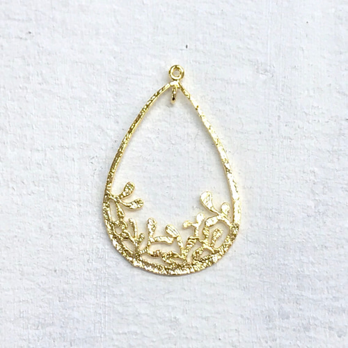 ドロップリーフチャーム カン付 ゴールドカラー 1ヶ GPP-950 チャーム