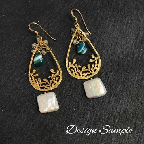 ドロップリーフチャーム カン付 ゴールドカラー 1ヶ GPP-950 チャーム