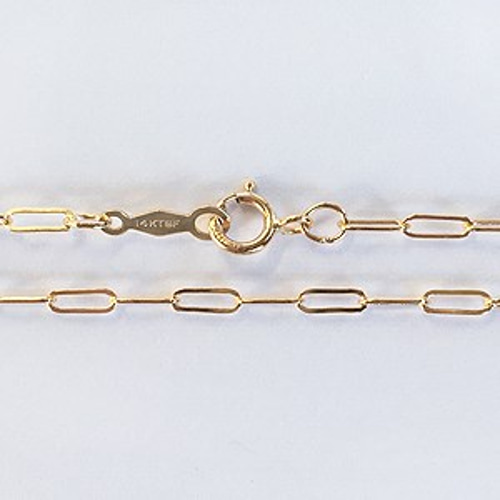 14KGF【18cm】長あずきブレスレットチェーン 1本 086000318GFNT 金具