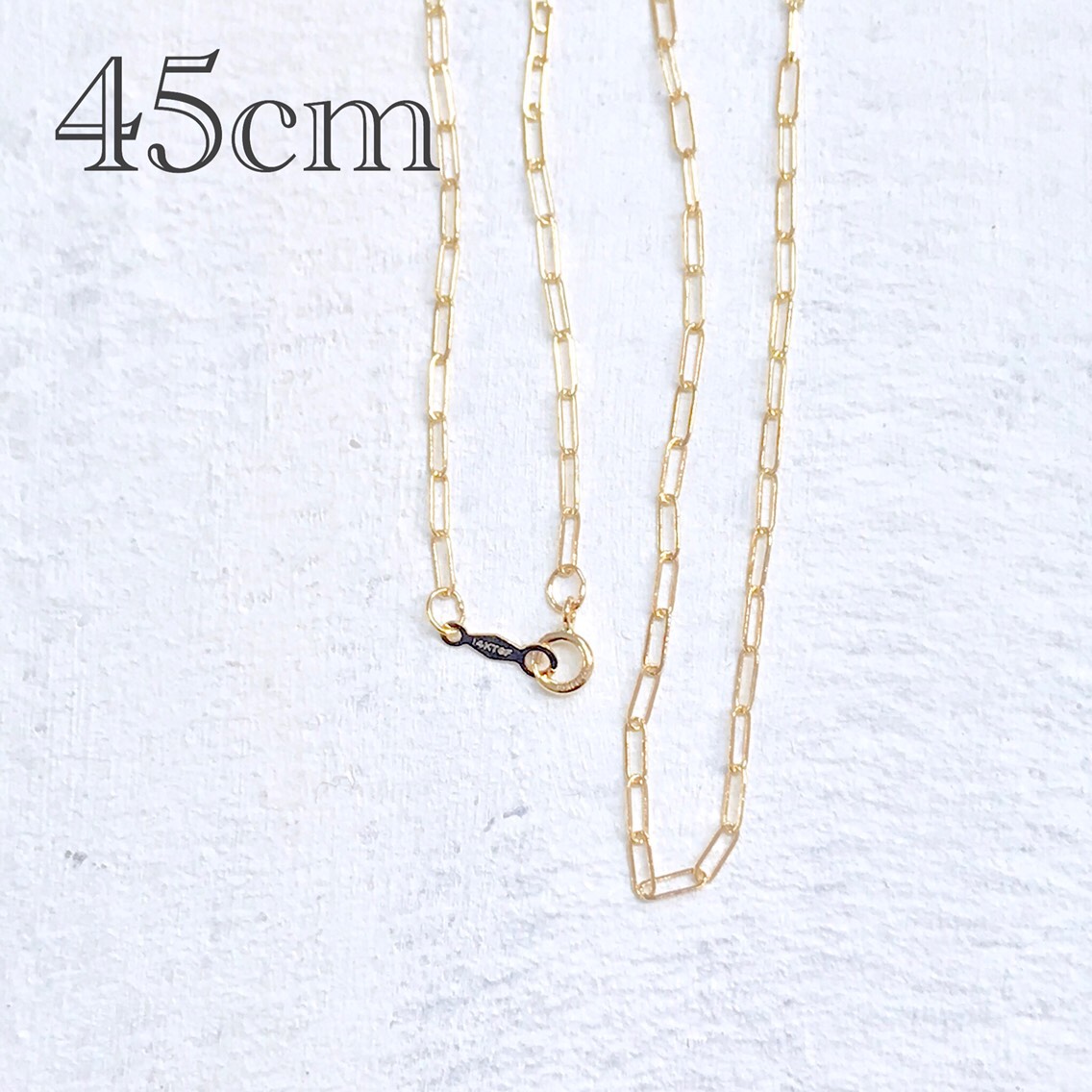 14KGF【45cm】長あずきネックレスチェーン 1本 086000345GFNT