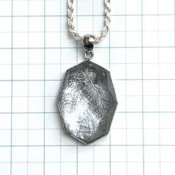 ギベオン隕石●SV925チェーン付 メテオライトネックレス シルバーLサイズ 5枚目の画像